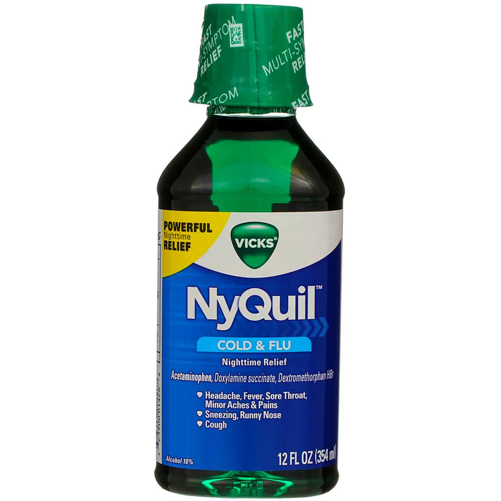 Vicks NyQuil Cold & Flu Nighttime Relief 12 oz (Pack of 6)