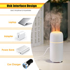 Car Diffuser, Car Air Fresheners Car Diffusers for Essential Oils USB Car Humidifier Aromatherapy Diffusers Cool Mist Portable w