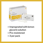 McKesson Lemon Glycerin Swabsticks, Sterile, Oral Swab Stick, 25 Count, 1 Pack