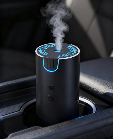 Marchred 100ML Car Diffuser, USB Rechargeable Battery Operated, Cordless Portable Essential Oil Diffuser with 7 LED Color Lights