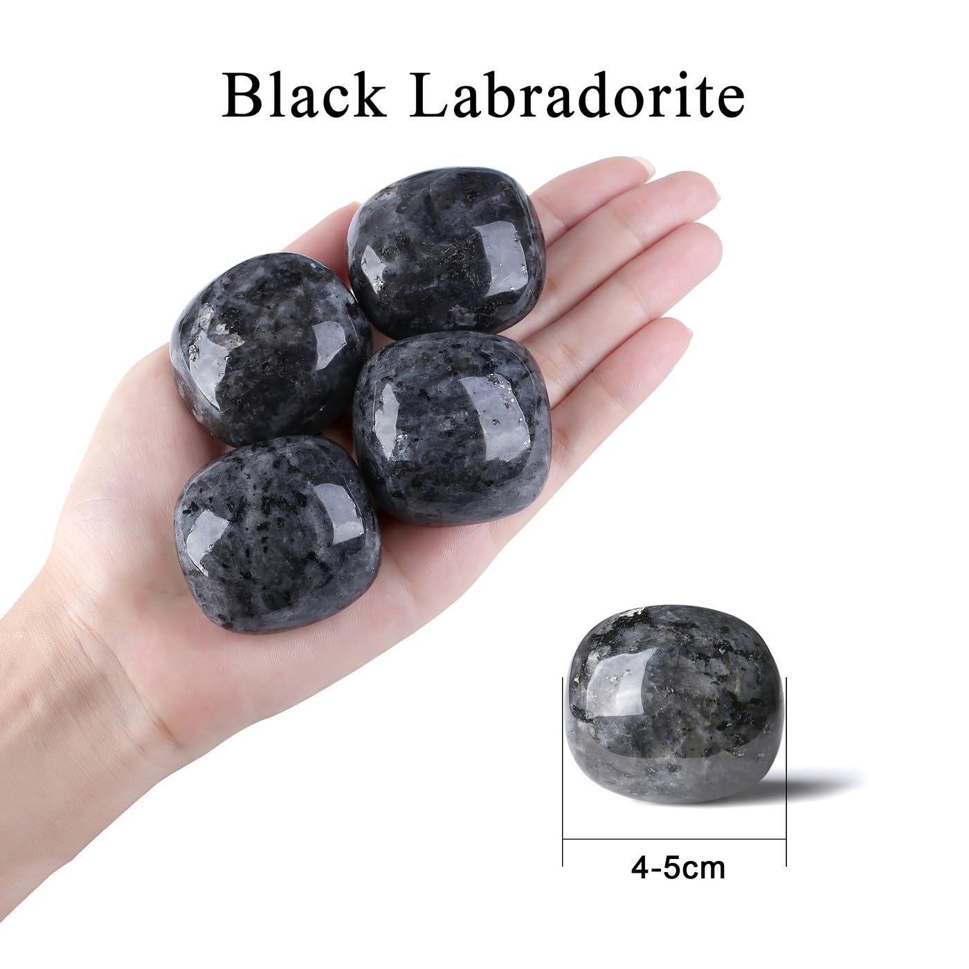 MAIBAOTA 1.6-2.0'' Labradorite Crystal Large Reiki Natural Tumbled Polished Stones for Energy Witchcraft Therapy Meditation DIY