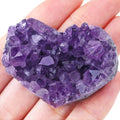 YATOJUZI Heart Amethyst Cluster 1.5''-2'' Natural Amethyst Crystal Rocks Heart Stone Crystals and Healing Stones Gemstones Miner