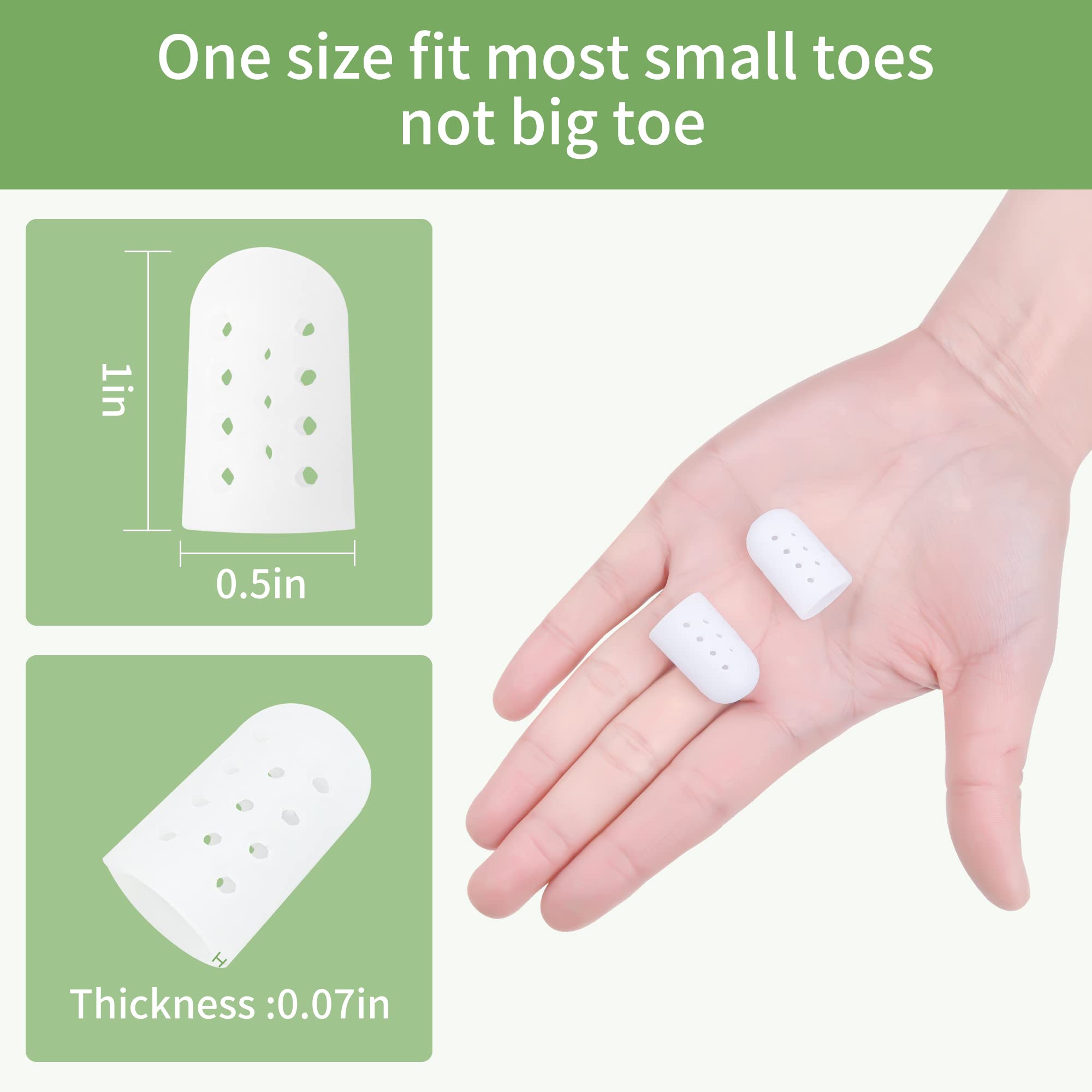 Pinky Toe Protectors, Beige Little Toe Covers Toe Sleeves, Protect Toe By Toe from Rubbing, Ingrown Toenails, Corns, Blisters, H