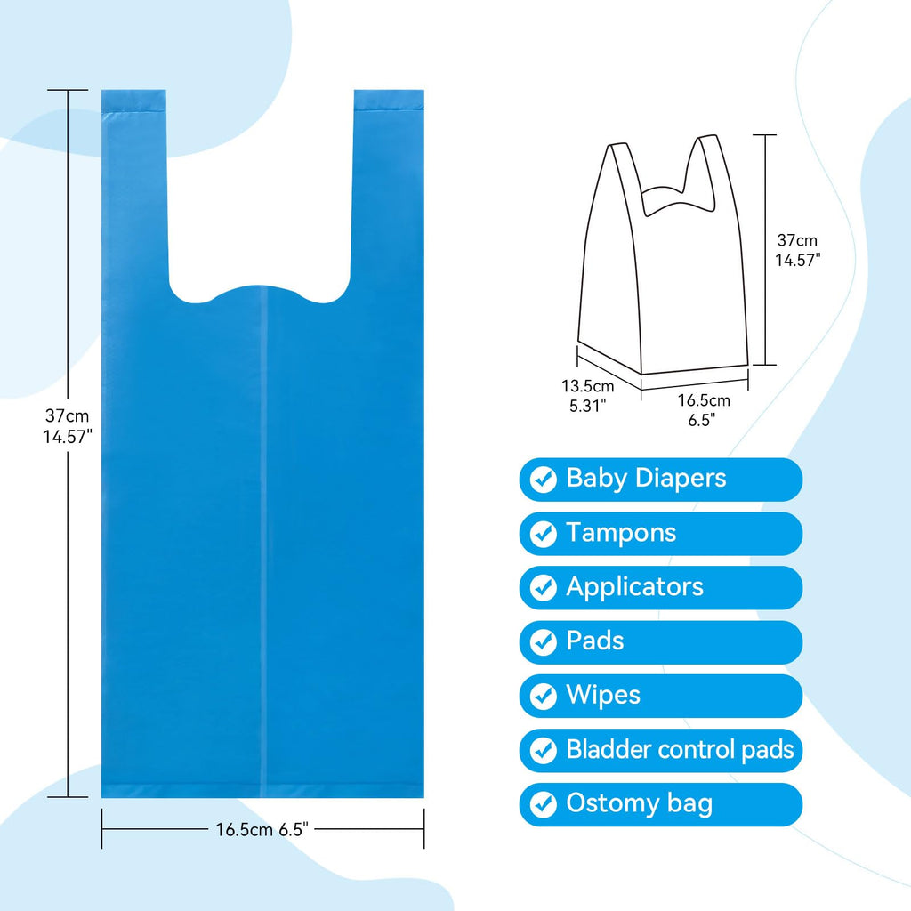 Personal Care Sanitary Disposal Bags (90 counts), Scented | for Sanitary Tampons, Pads, Liners, Wipes,Women Period Disposal | No