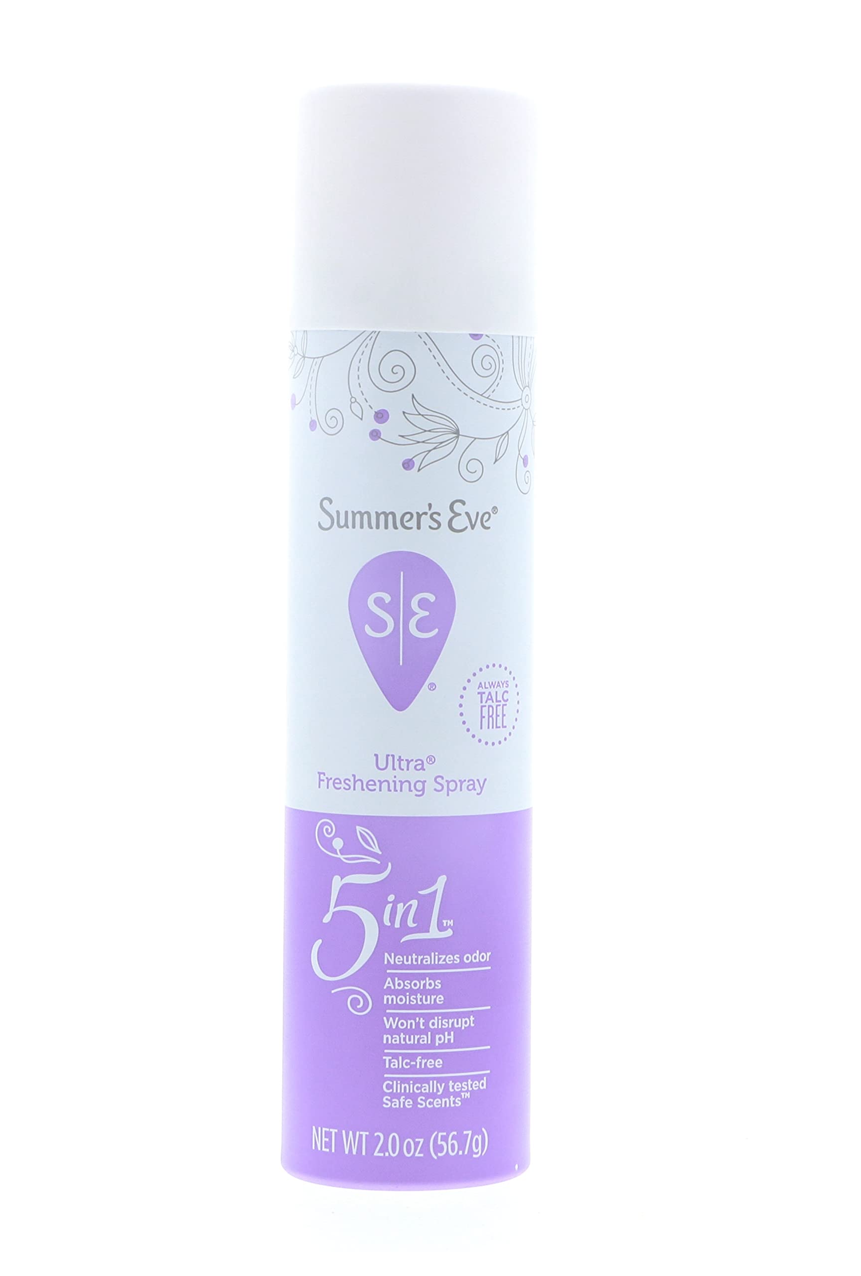 Summer's Eve Ultra Daily Active Feminine Spray, pH balanced, 2 Oz (Pack of 5)