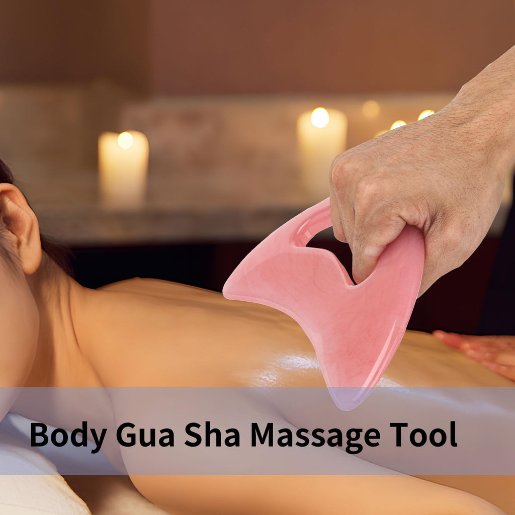 FDKJEJC Body Gua Sha Tool Cellulite Guasha Tool for Body Large Body Massage Tools (Natural Resin) Lymphatic Drainage Tool Guasha