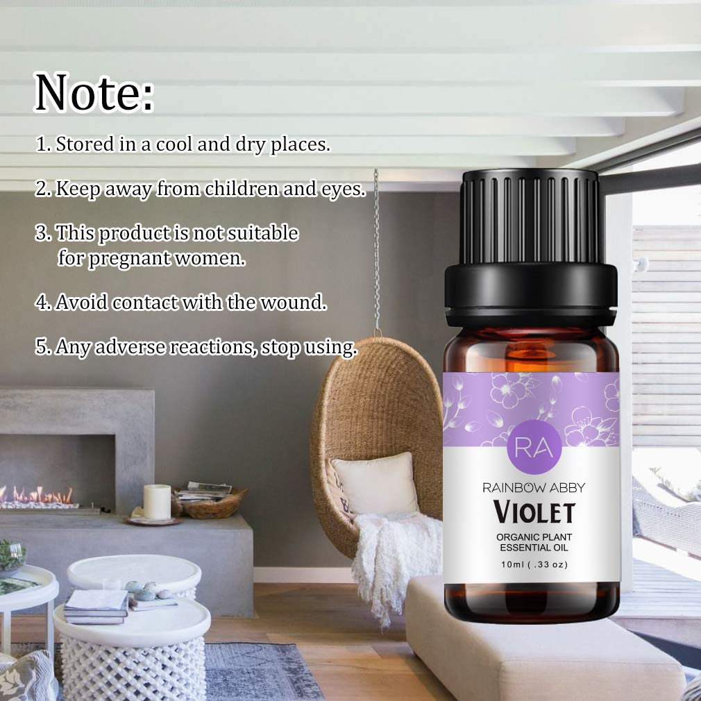 Violet Essential Oil 100% Pure Oganic Plant Natrual Flower Essential Oil for Diffuser Message Skin Care Sleep - 10ML
