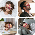 NOHSHE Red Flowers Sleep Eye Mask Pink Orange Rose Valentine's Day Wedding Romantic Love Silk Sleeping Soft with Elastic Strap f