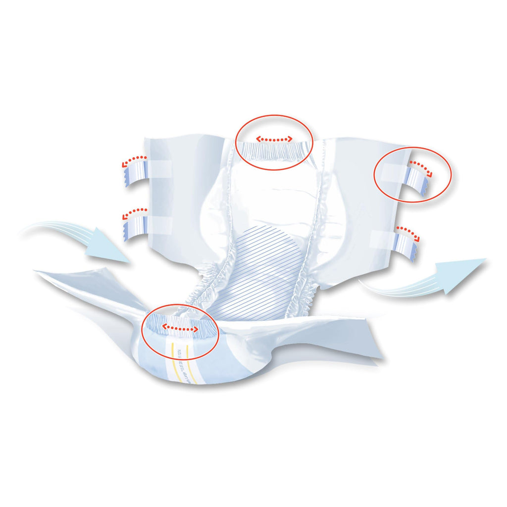 Seni Super Plus Adult Incontinence Brief L Heavy Absorbency Breathable/Overnight, S-LA25-BP1, Severe, 75 Ct
