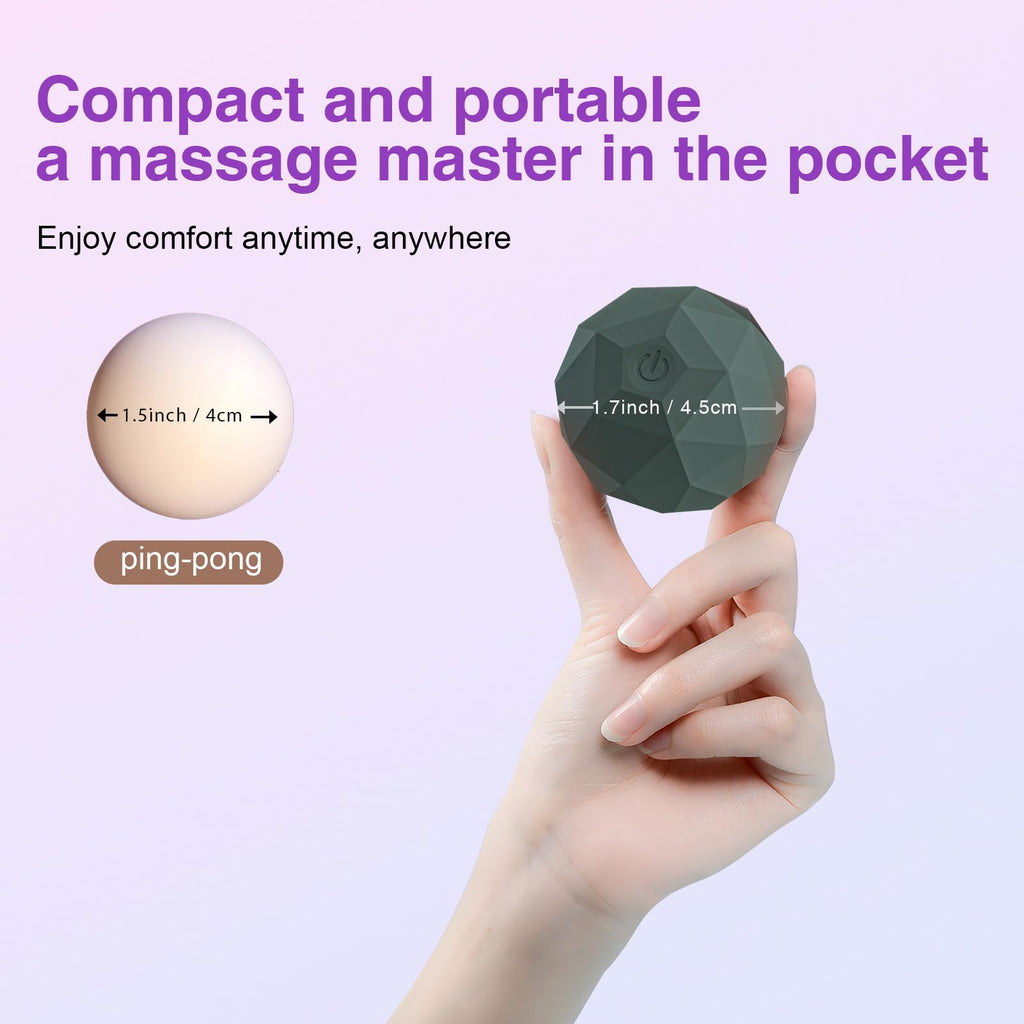 Vibrating Massage Ball with Heat - Portable Physical Therapy for Muscle Relief Up to 120 ? Heating Temperature for Myofascial Re