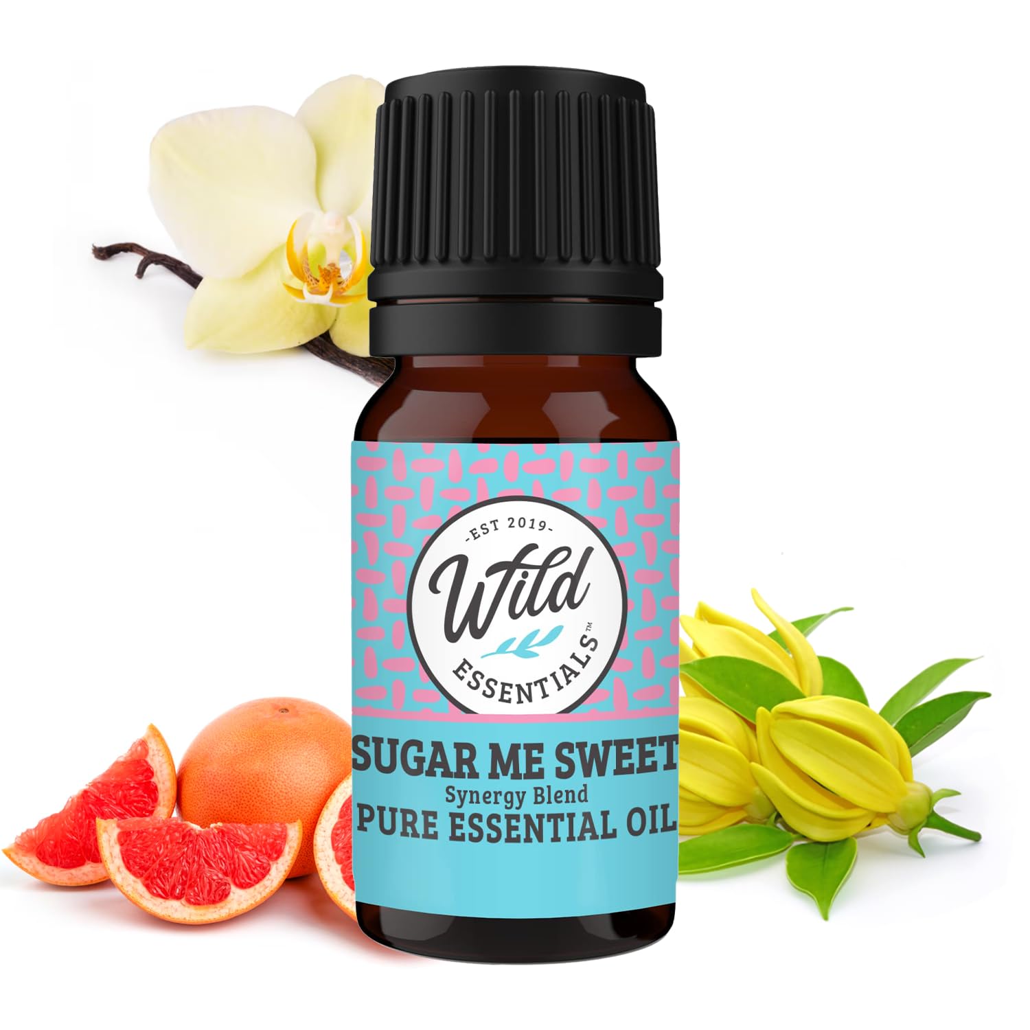 Wild Essentials Sugar Me Sweet 100% Pure Essential Oil Synergy Blend, 10ml, Therapeutic Grade, Use for Mood Boost, Motivation, H