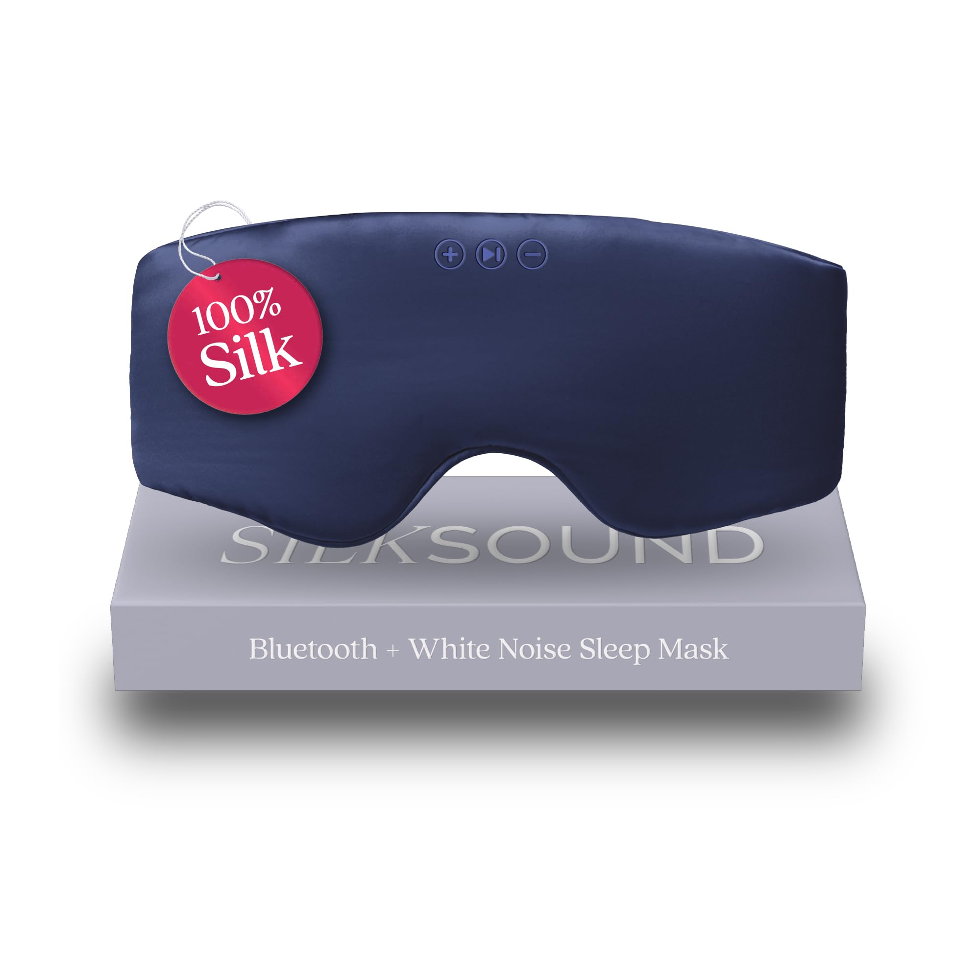 SilkSound 100% Mulberry Silk Bluetooth Sleep Mask, Skin-Friendly Sleeping Eyemask with Bluetooth Headphones, Sleep Gifts for Wom