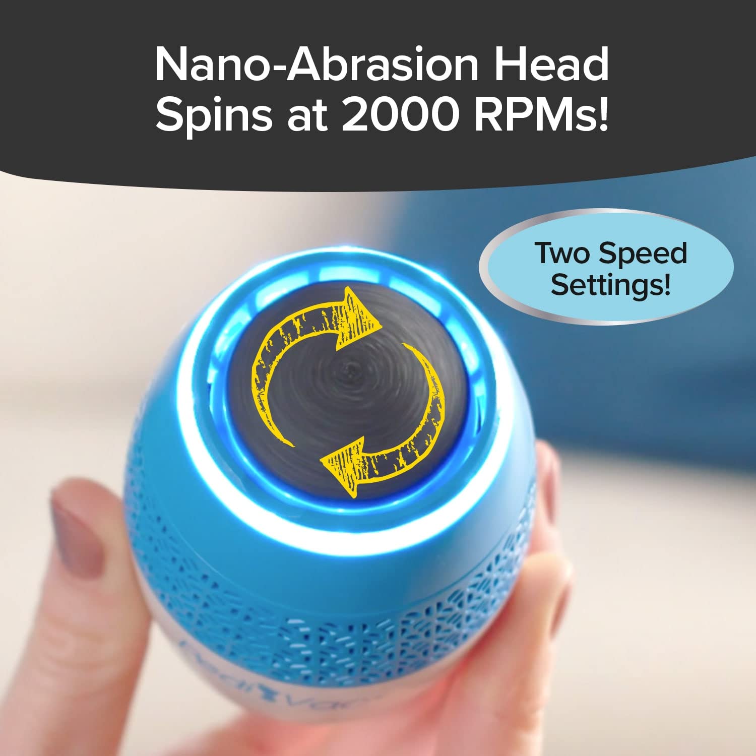 PediVac As Seen On TV Electric Callus Remover + Built-In Vacuum Sucks Up Shavings,Gently Removes Calluses & Dry Skin in Seconds,