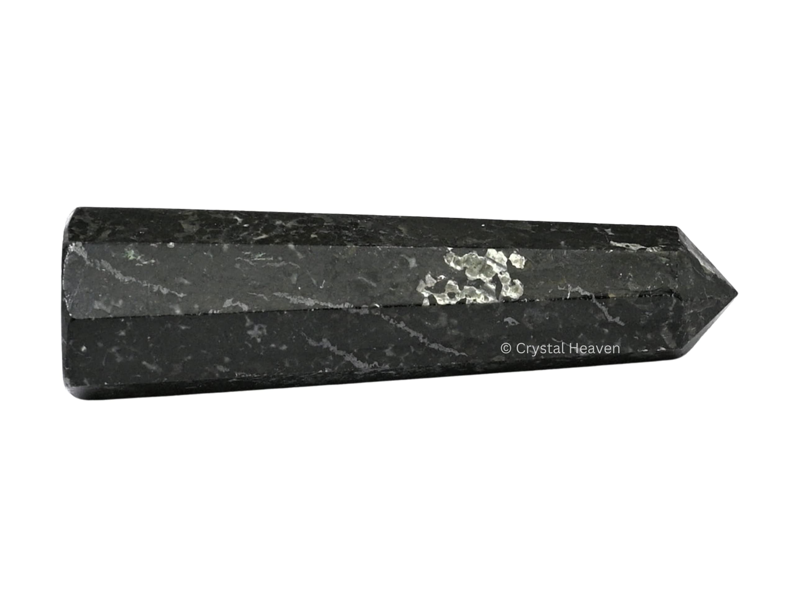 Crystal Heaven Nuummite Crystal Tower Obelisk Point For Chakra, Healing And Balancing - Aaa Grade Original Certified Gemstone Ag