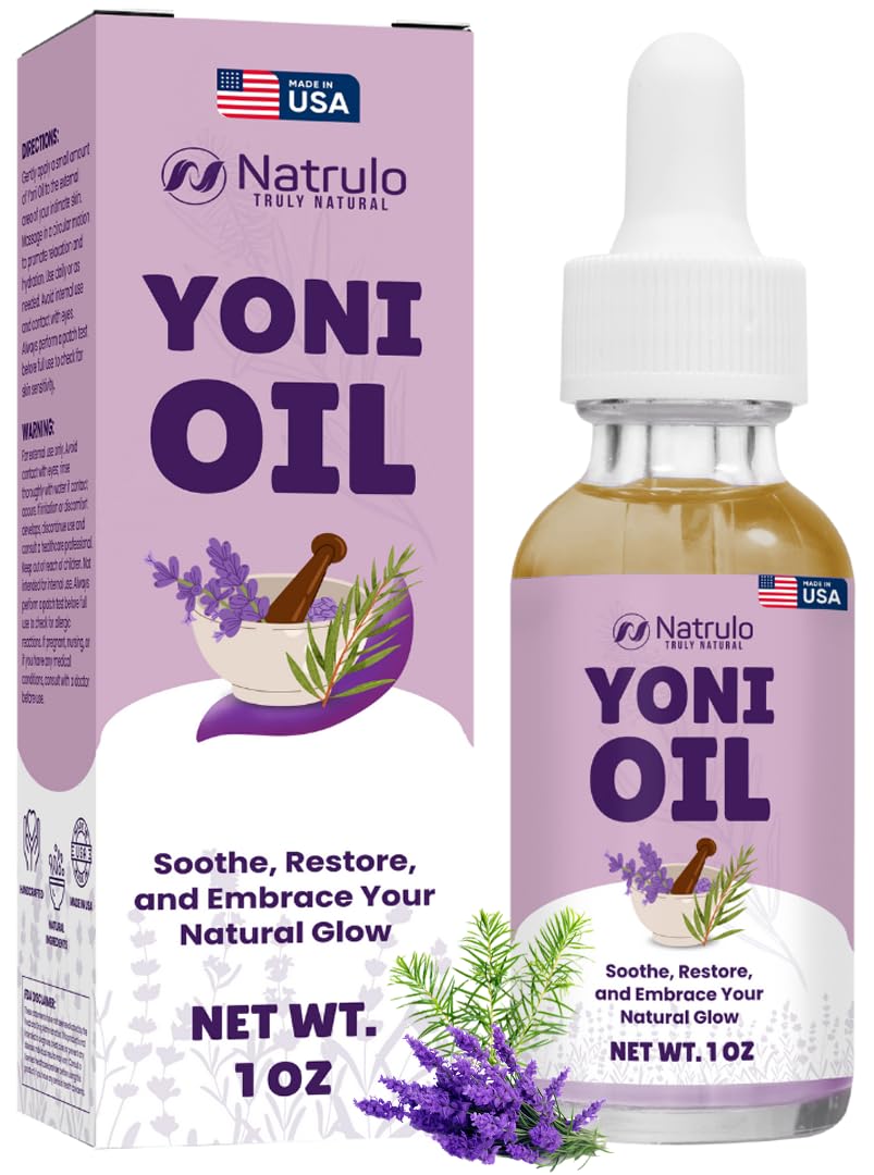 Yoni Oil - Natural Feminine Oil for Women, Odor Control, Dark Spots, Ingrown Hairs & Skin Brightening - pH Balanced, Moisturizin