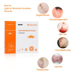 Hydrocolloid Bandage, Hydrocolloid Wound Dressing with Border 4x4 for Light to Medium Exudate Wound, Pressure Ulcer, Bed Sor