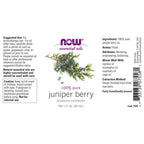 NOW Essential Oils, Juniper Berry Oil, Restoring Aromatherapy Scent, Steam Distilled, 100% Pure, Vegan, Child Resistant Cap, 1-O
