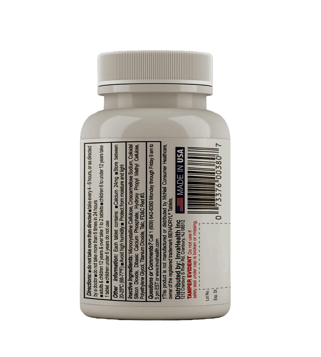 MedPlus Allergy Relief Medicine, 25 mg, 1000 Tablets | Diphenhydramine Hcl | Antihistamine | Relief for Indoor & Outdoor Allergi