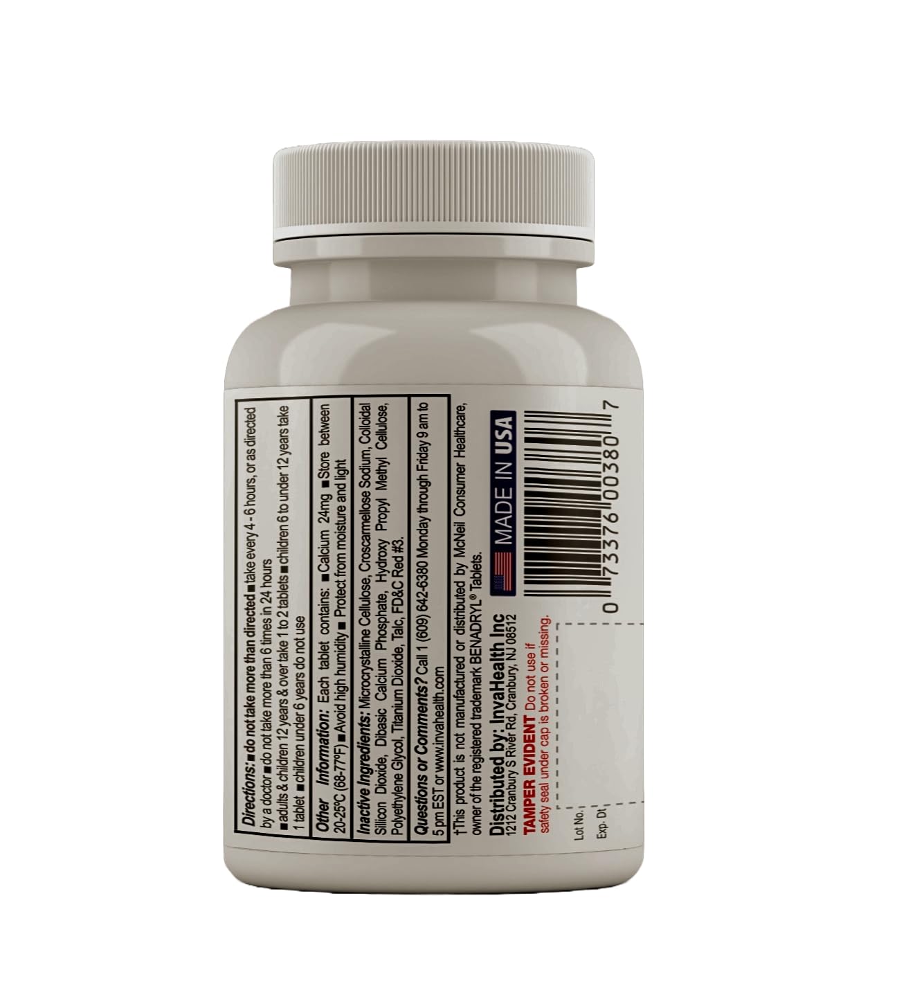 MedPlus Allergy Relief Medicine, 25 mg, 1000 Tablets | Diphenhydramine Hcl | Antihistamine | Relief for Indoor & Outdoor Allergi