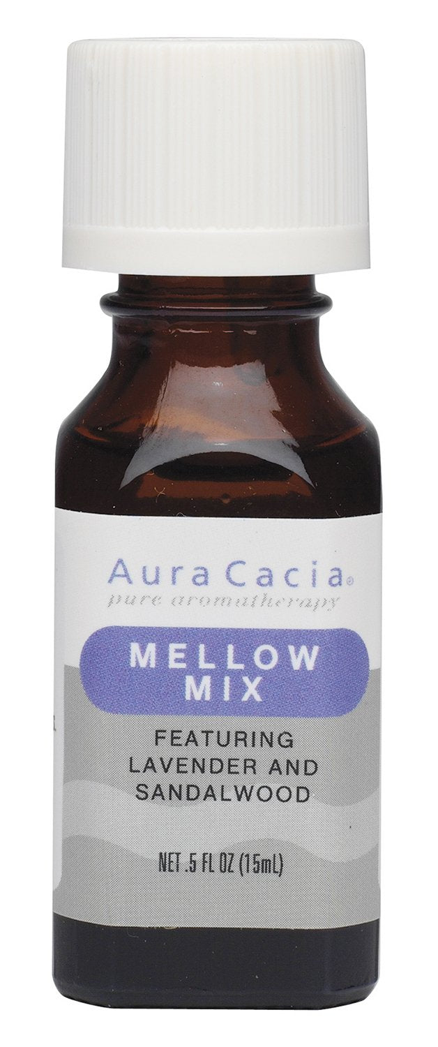 Aura Cacia Essential Solutions Oil Blend, Mellow Mix, 0.5 fluid ounce (Pack of 2)