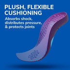 Dr. Scholls Walk Longer Insoles for Men - Comfortable Plush Foam Cushioning Inserts for Walking, Hiking, and Standing on Feet A