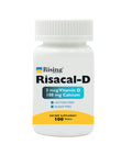 Rising Pharma - Risacal-d - Vitamin D3 & Calcium Supplement - 100 tablets