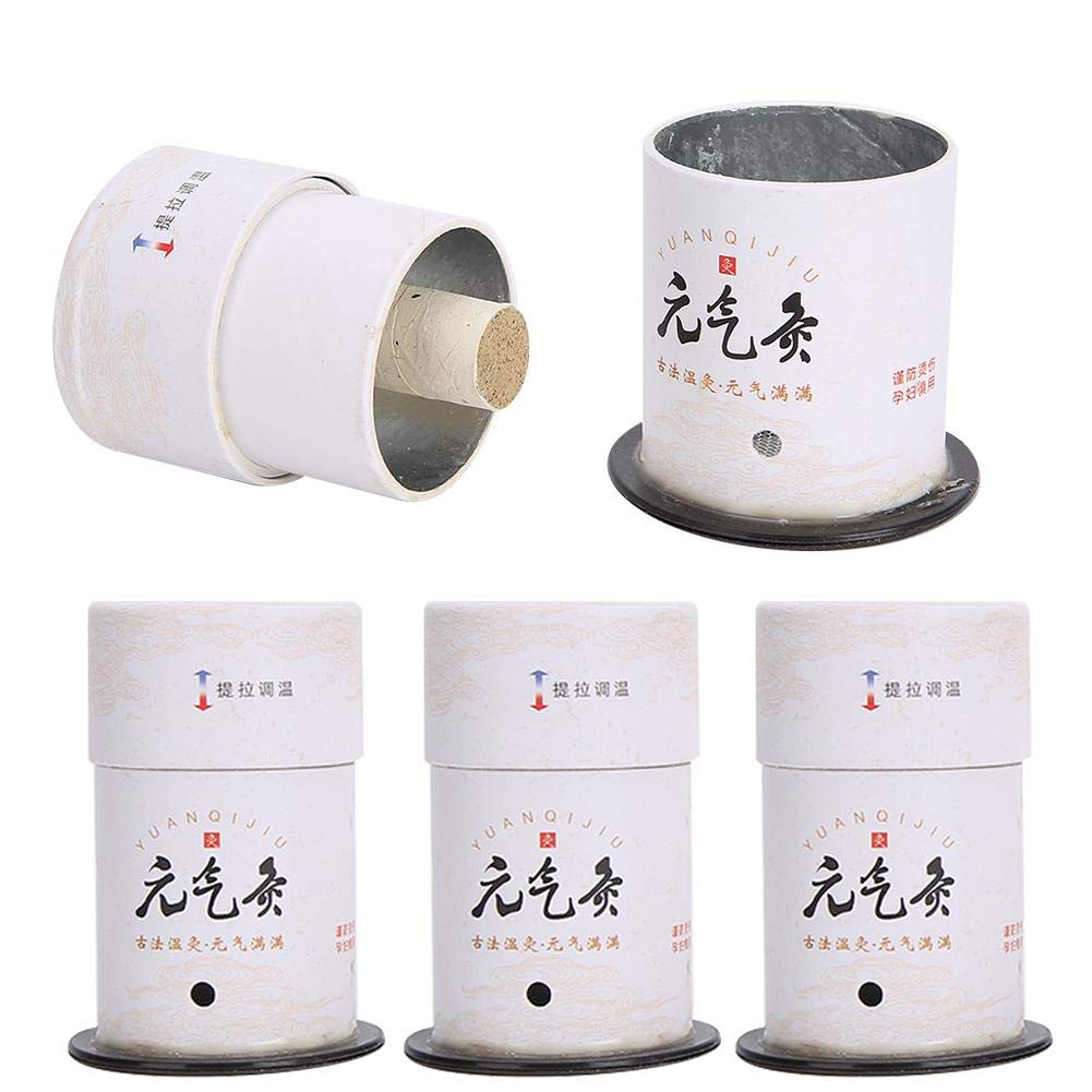 4pcs Smokeless Moxa Tube, Large Diameter Thickened Acupuncture Massage Moxibustion Roll Box, Acupuncture Cupping Tools
