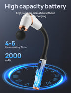Hiluce Massage Gun with Extended Handle,Back Muscles, Neck, Shoulders, Waist,Legs Massager with LCD Screen, 12MM Deep Tissue wit