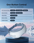 arboleaf Eye Massager with Heat, Heated Eye Massager for Migraines with Compression and Music, Wireless Eye Mask Massager with H