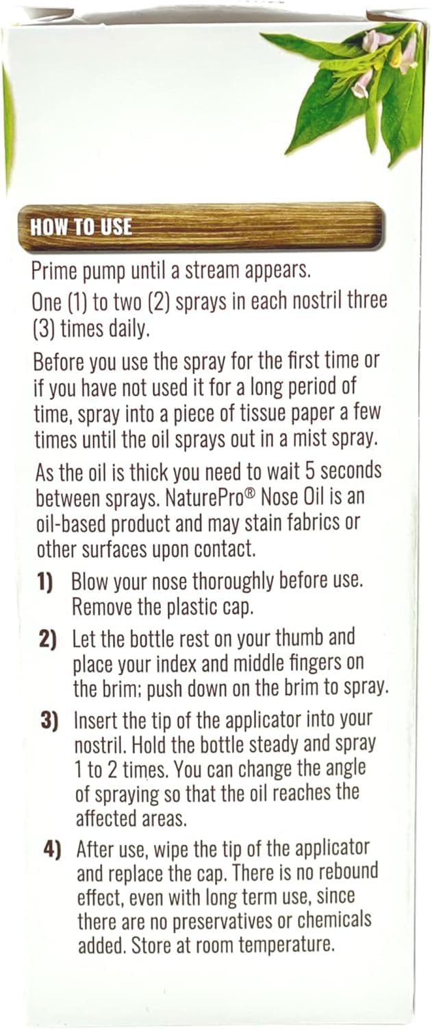 NATUREPRO Sesame Oil Nasal Spray 2 Pack with 100% Pharmaceutical Grade Sesame Oil to Offer a Natural Way to Lubricate Your Nasal