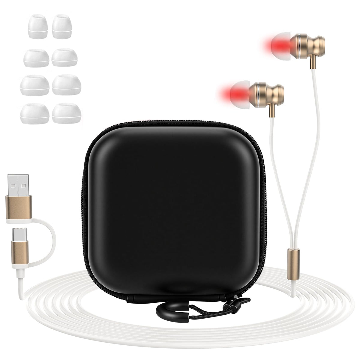 CEEXTKAY Upgraded 2in1 Red Light Device for Ears & Nose, 660nm Red Light & 810nm Near Infrared, Portable Wearable Care Tool fo