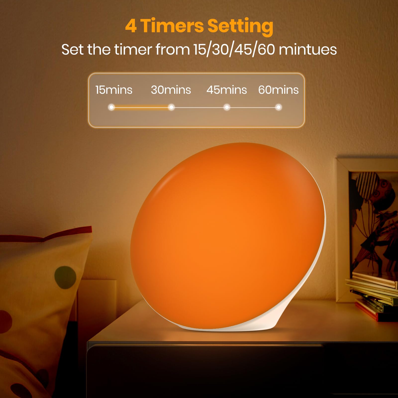 LASTAR Sun Lamp, 10,000 Lux Sunlight Lamp with 4 Color Temperatures & 5 Brightness & 1H Timer, Touch Control Daylight Lamp with