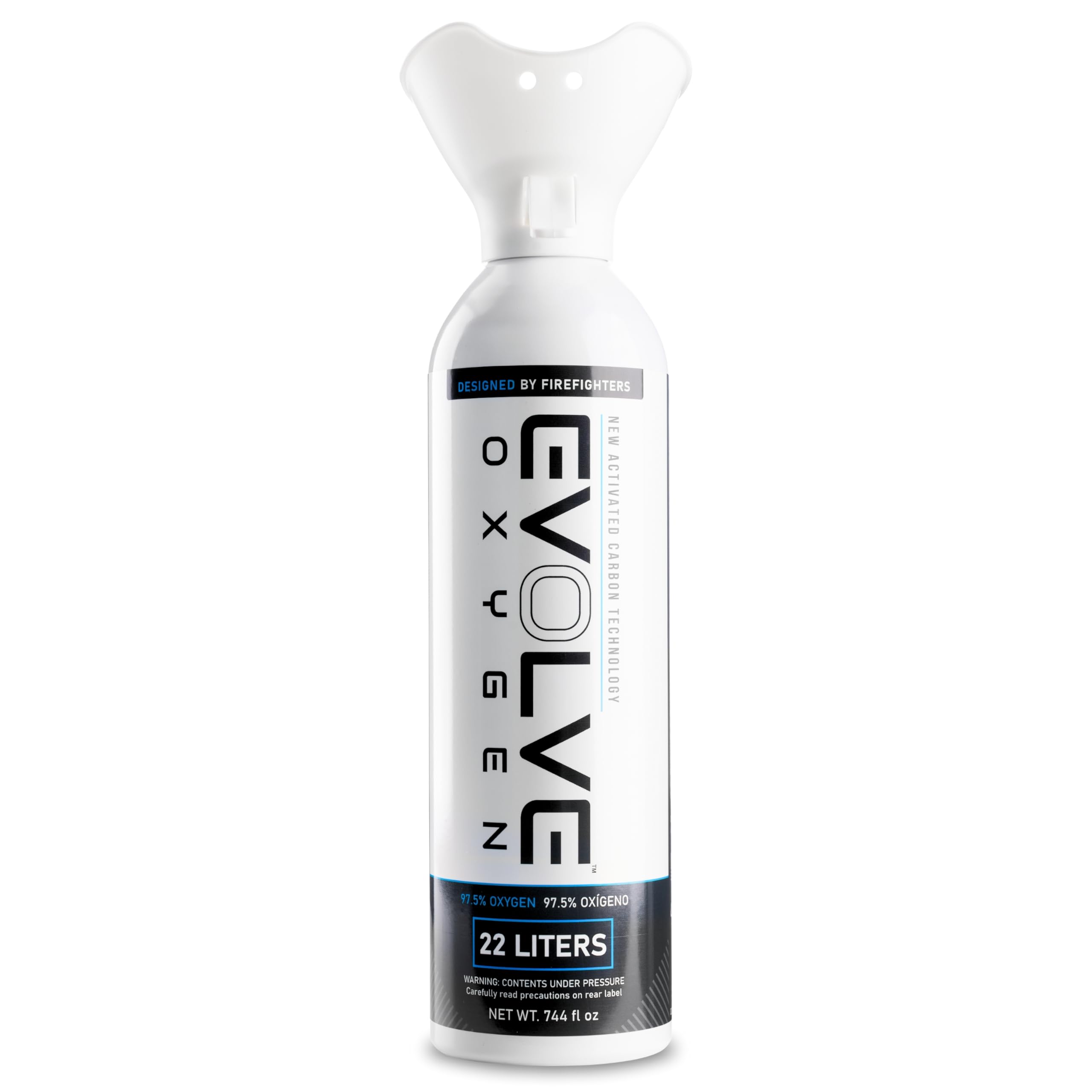 EVOLVE 22-Liter Pure Oxygen Canister with Breathing Cup | Portable Oxygen Can | Ideal for Home Use and Outdoor Activities | Desi