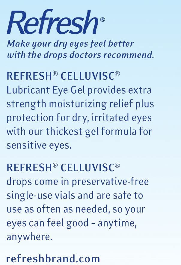 Refresh Celluvisc Lubricant Eye Gel Single-use Containers 30 Ea (Pack of 2)