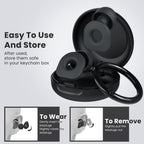 LOETRUY 2 Pairs of Earplugs for Sleeping,Reusable Hearing Protection Earplugs with 8 Pairs Ear Tips & One Connector Cord,Soft Ea