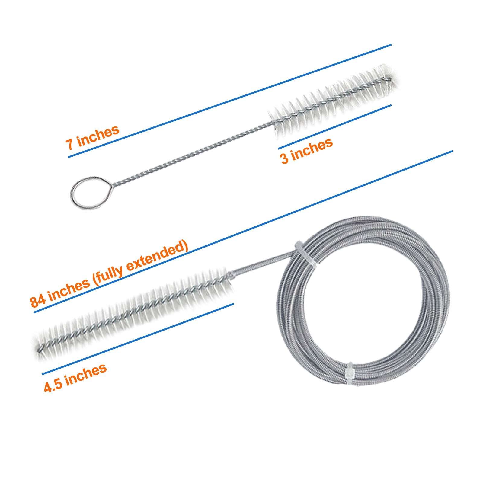 Kinship Comfort Brands CPAP Tube & Mask Cleaner Brush Kit | Flexible 7 foot brush easily coils for storage & 7 inch brush for st