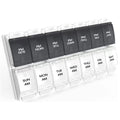 Sukuos AM PM Weekly 7 Day Pill Organizer, 2 Times A Day Pill Box with Arthritis Friendly Push Button, Medicine Cases for Vitamin