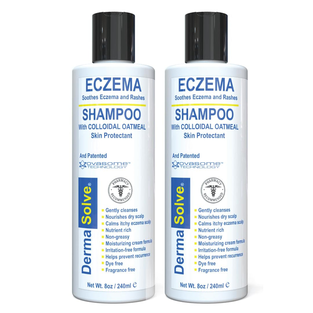 Dermasolve Eczema Relief Shampoo - Flare Control Scalp & Dandruff Free Therapy That Protects, Moisturizes, and Repairs Skin for 