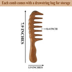 Moreinday Massage Comb - Wooden Scalp Massager and Gua Sha for Hair Growth, Green Sandalwood Loc Comb for Women and Men