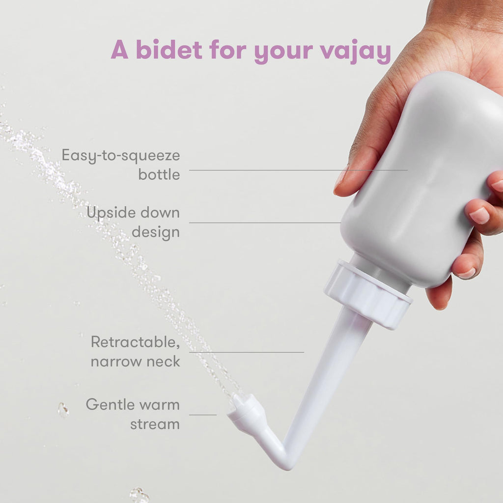 Frida Mom Upside Down Peri Bottle for Postpartum Care, Portable Bidet Perineal Cleansing and Recovery for New Mom, The Original