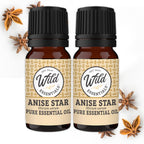 Wild Essentials Anise Star 100% Pure Essential Oil 2 Pack - 10ml, Therapeutic Grade, Made and Bottled in The USA