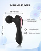 Pinkmini Electric Facial Massager for Face and Neck, Powerful - Waterproof - Handheld Mini Massage Tool (Black)