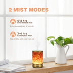 Essential Oil Diffuser, Aromatherapy Diffuser Himalayan Pink Salt Crystal, Diffusers for Essential Oils with 7 Color Lights 2 Mi