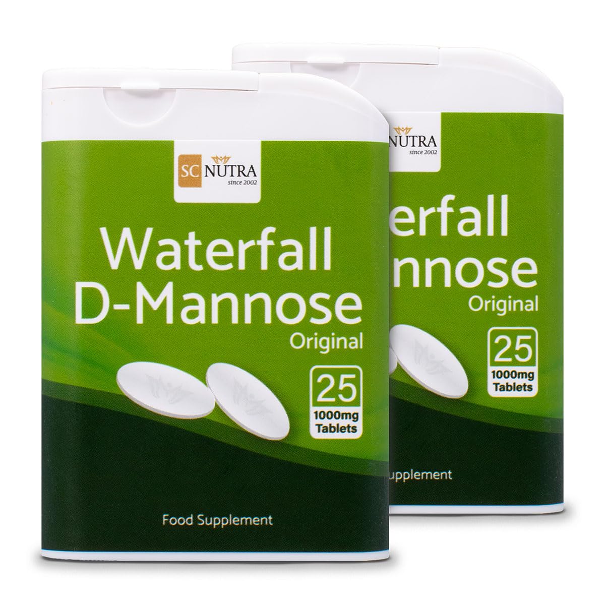 D-Mannose Tablets 1000mg - Waterfall D-Mannose sourced Naturally from Birch - 50 Tablets - SC Nutra (Sweet Cures)