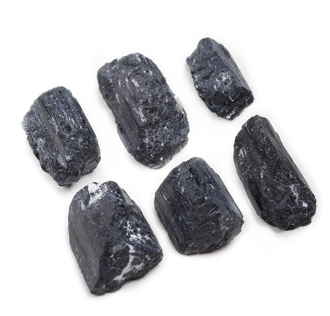 JIC Gem 2 Lb Large Black Tourmaline Crystals Stones Large Pieces Black Tourmaline Rocks Healing Crystals Bulk Raw Stones Collect
