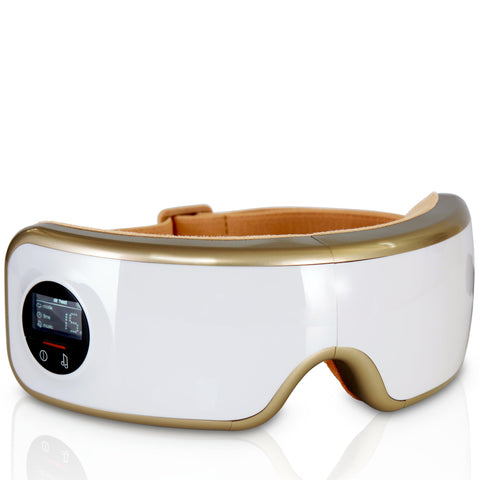 SereneLife Smart Eye Massager with Heat and Compression, Vibration, Music, Wireless Heated Mask for Migraines and Stress Therapy