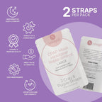 Replacement Straps for AirFit ResMed N20 CPAP Mask (2-Pack) - Purple and Gray - Standard & Large