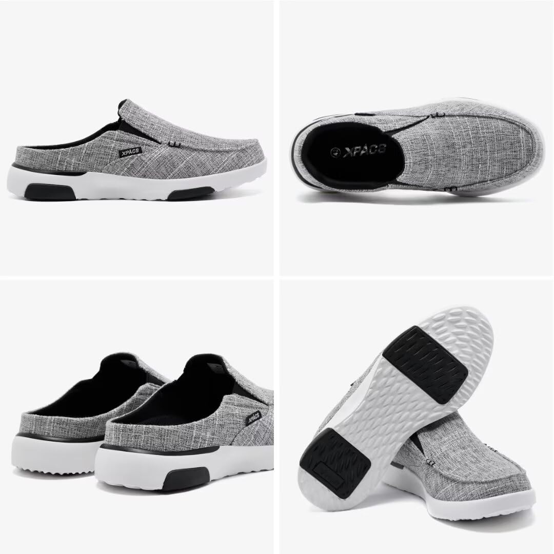 XPACS Mens Ultra Comfort Supportive Slip-Ons Loafers with Arch Support, Elegant Orthopedic Canvas Shoes for Plantar Fasciitis,An