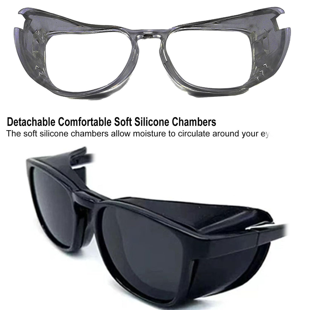 cosycare Hydrating Dry Eyes Glasses with Soft Silicone Moisture Chambers and Moisture Circulation Pad for Dry Eyes Symptoms (Tra