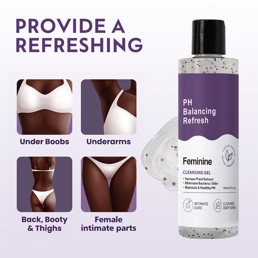 EdenEdges Her Refresh pH Balance Feminine Wash, Natural & Organic Ingredients, Hydrating Body Wash Eliminate Odor-8fl oz